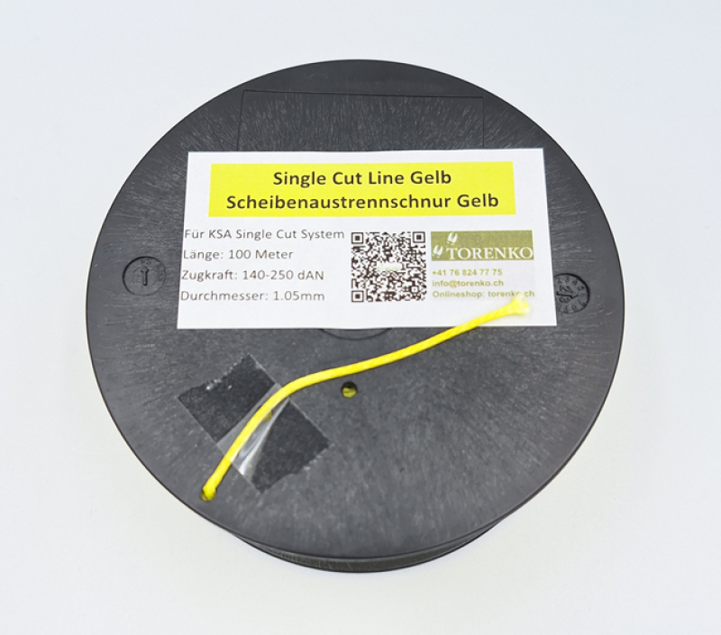 Single Cut Scheibenaustrennschnur Gelb